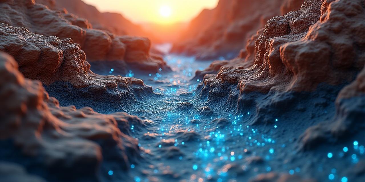 Abstract geological layers representing data security